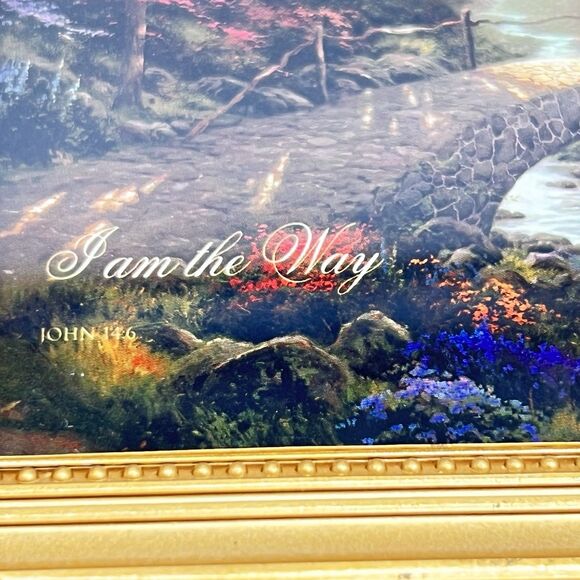 Thomas Kinkade Painter of Light Bridge of Faith Framed Night Light w/Scripture - Picture 3 of 11